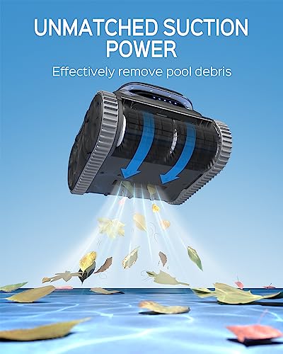 WYBOT Cordless Wall Climbing Robotic Pool Cleaner with Intelligent Path Cleaning
