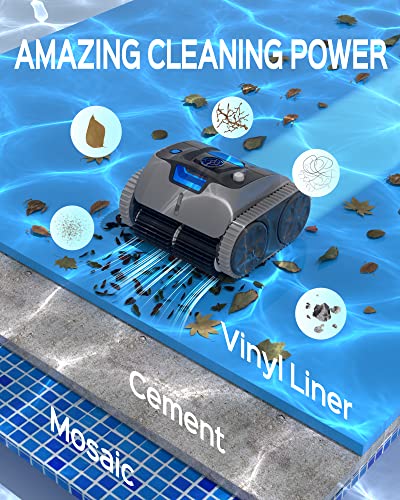 WYBOT Ultimate Cordless Robotic Pool Cleaner with App Setting, Lasts 180Mins
