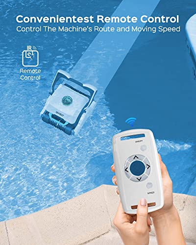 WYBOT Robotic Pool Cleaner, Ultra Strong Suction, Wall Climb Pool Vacuum with Remote Control
